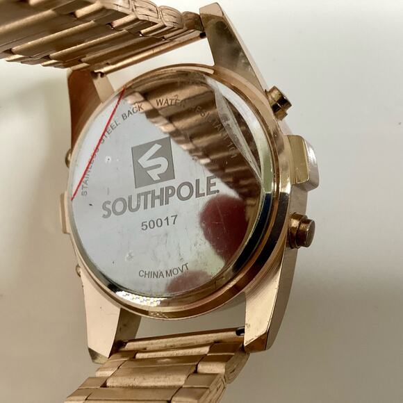 Southpole Men Rose Gold Reverse LCD Digital Watch - Picture 3 of 6